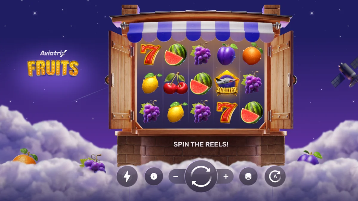Interface colorida e moderna do slot Aviatrix Fruits